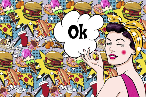 Woman holding a bubble with food u60254p 600x400 - Woman holding a bubble with food - tegory