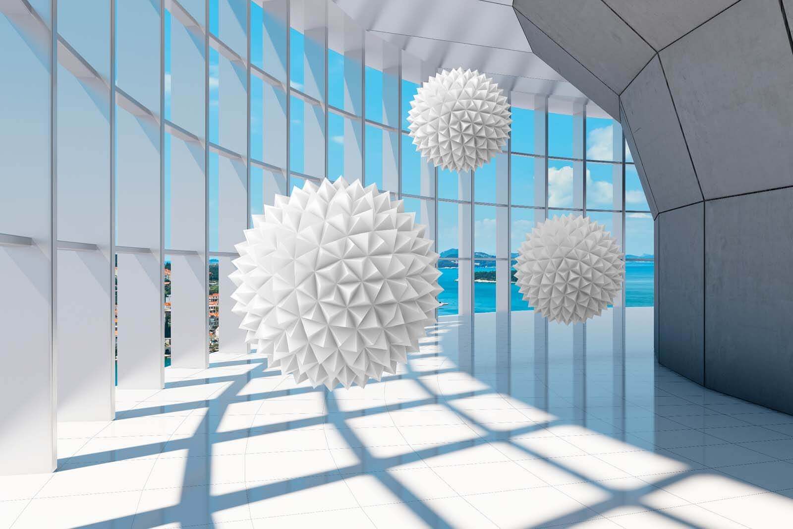 u60469p - White balls in a room with windows - tegory