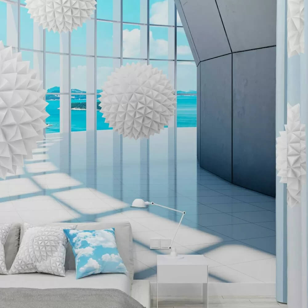 u60469pig1m - White balls in a room with windows - tegory