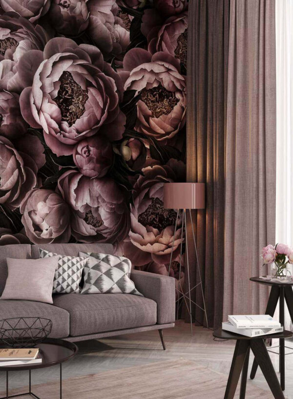 Wall murals Group of flowers with buds (SKU: u60496) Wall murals Wall murals Group of flowers with buds (SKU: u60496)