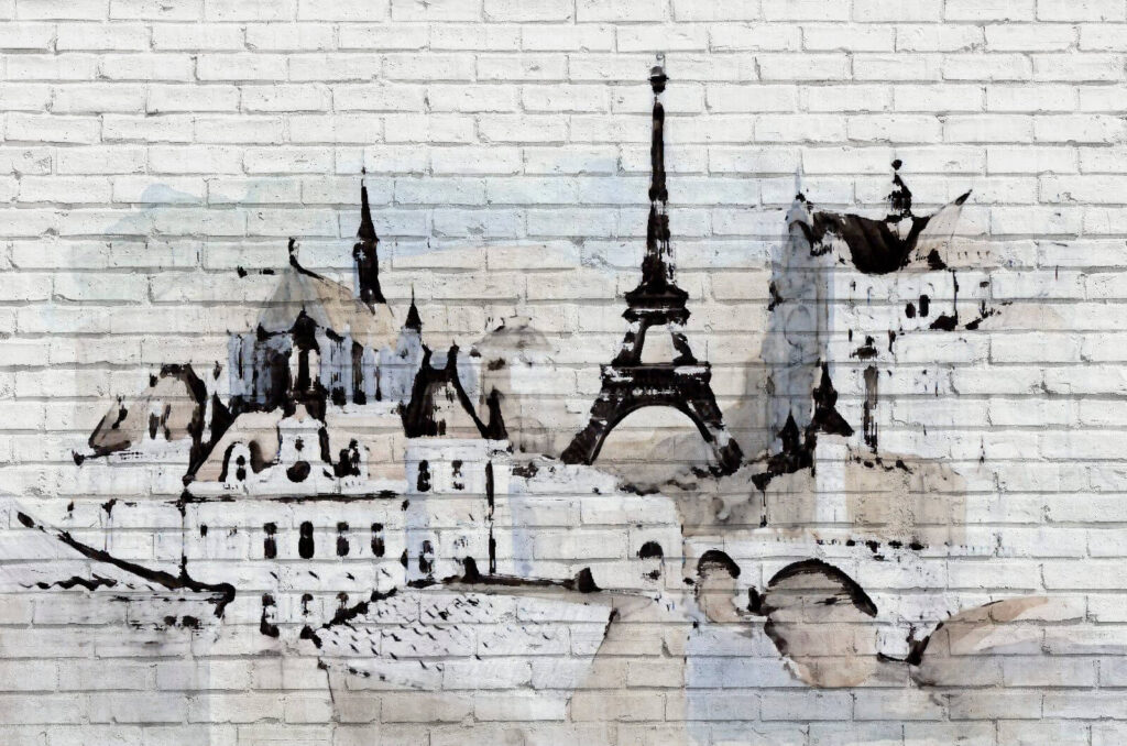Painting of a city Painting of a city