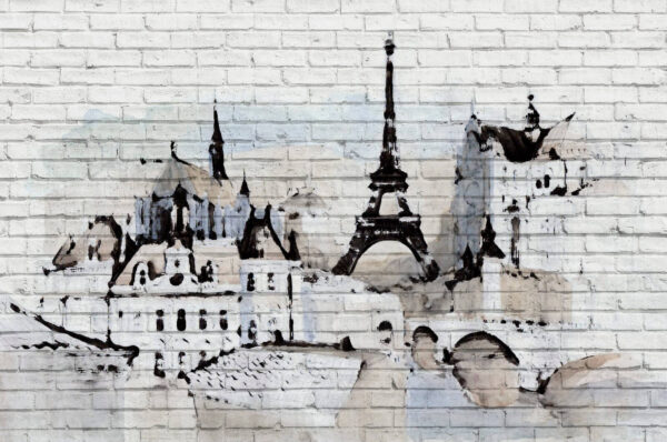 Painting of a city Painting of a city