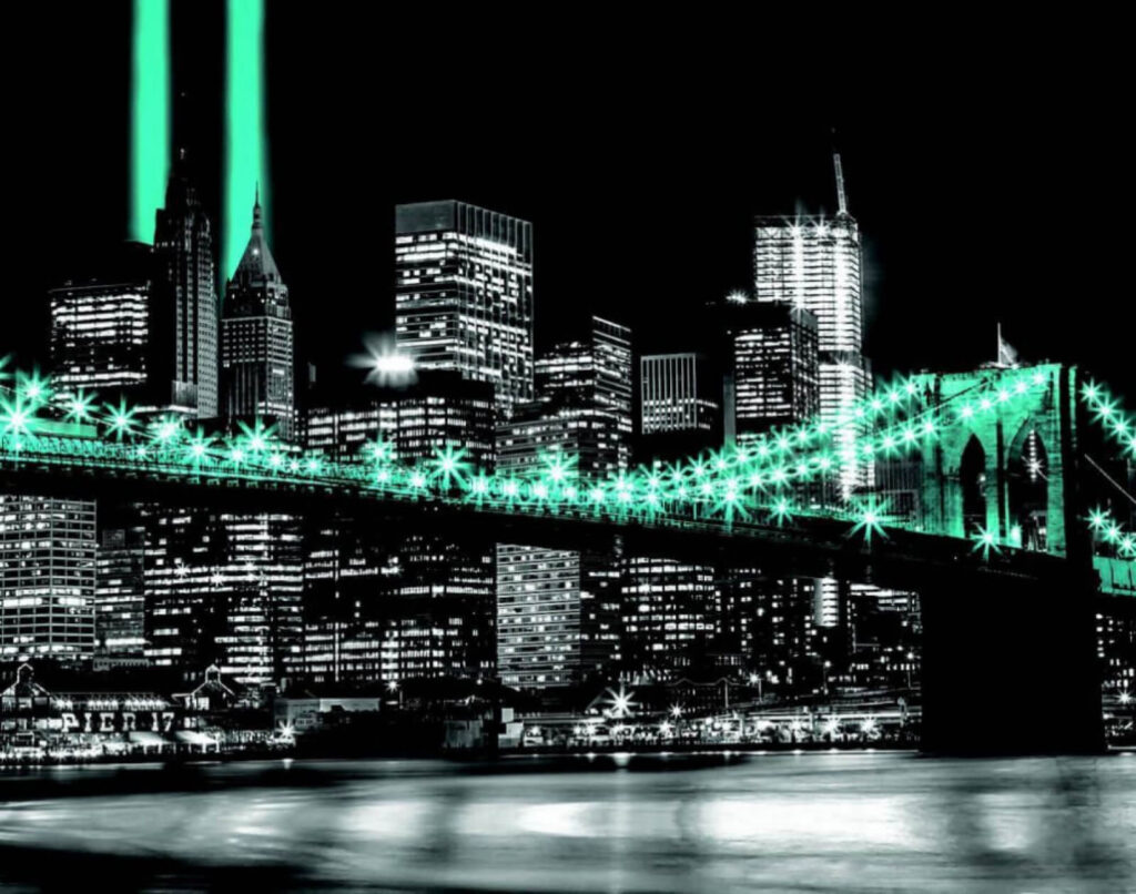 Bridge with lights on it Bridge with lights on it