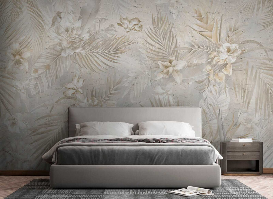 Wall murals Elegant floral pattern in soft hues. - Image 5