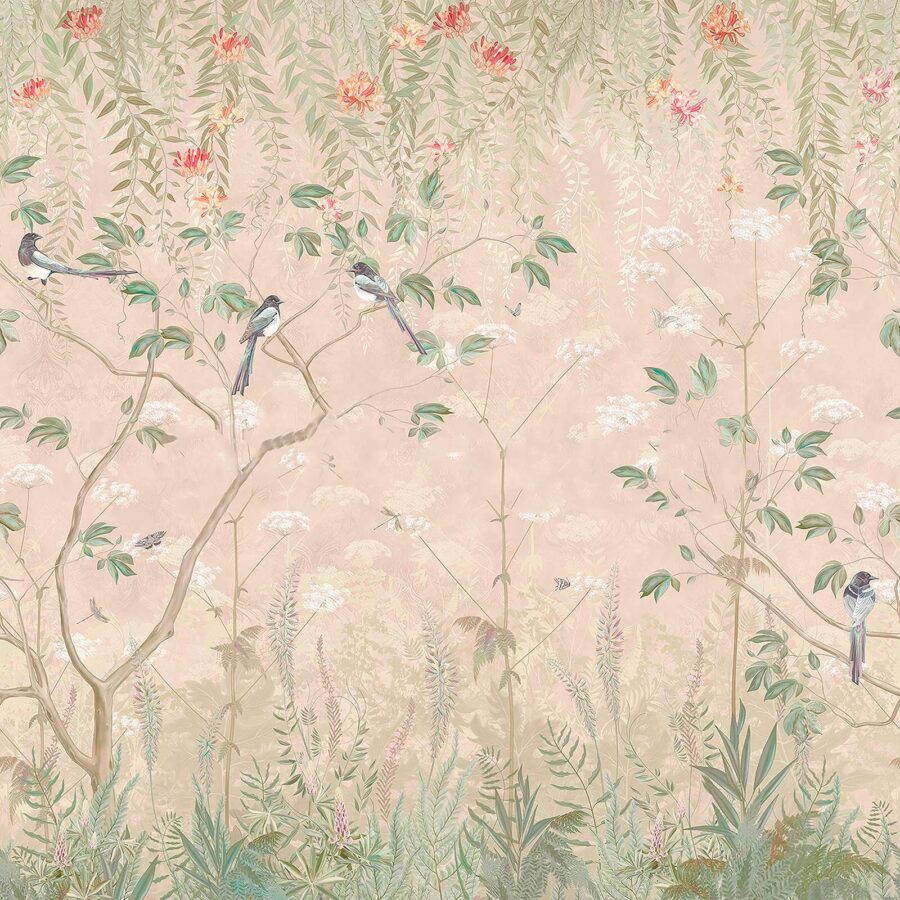 Wallpaper with birds on trees and flowers u66462p 900x900 - Wallpaper with birds on trees and flowers - tegory
