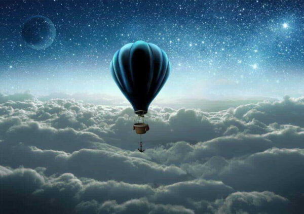 Hot air balloon in the sky Hot air balloon in the sky