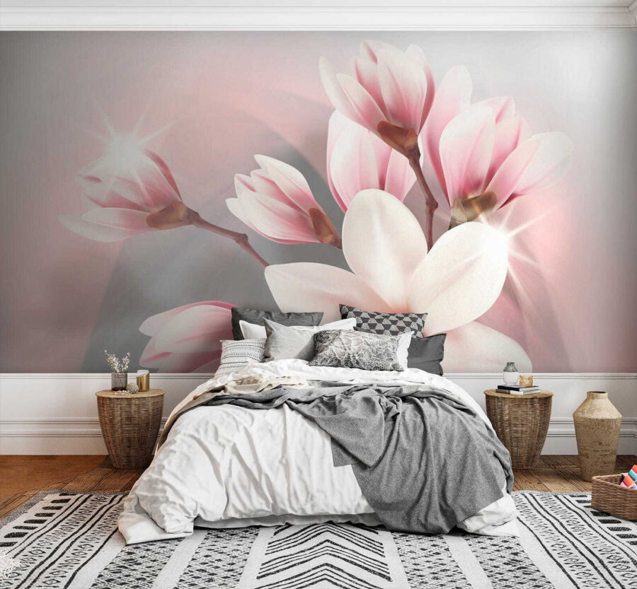 Soft petals in gentle embrace Soft petals in gentle embrace