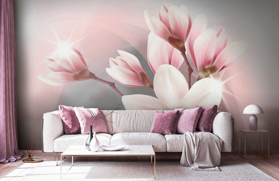 Soft petals in gentle embrace Soft petals in gentle embrace