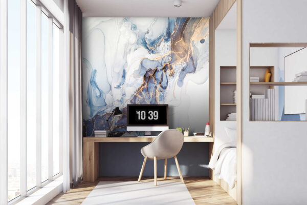 Soft blue and white abstract art. Soft blue and white abstract art.
