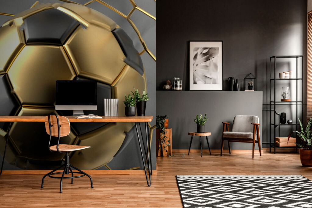 Soccer dreams in metallic hues Soccer dreams in metallic hues