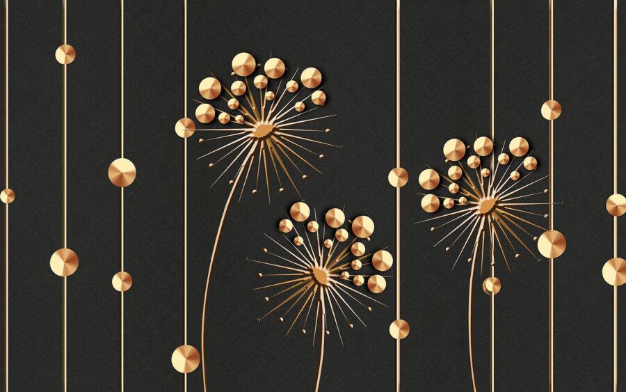 Elegant floral design in dark tones