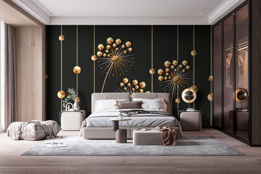 Elegant floral design in dark tones