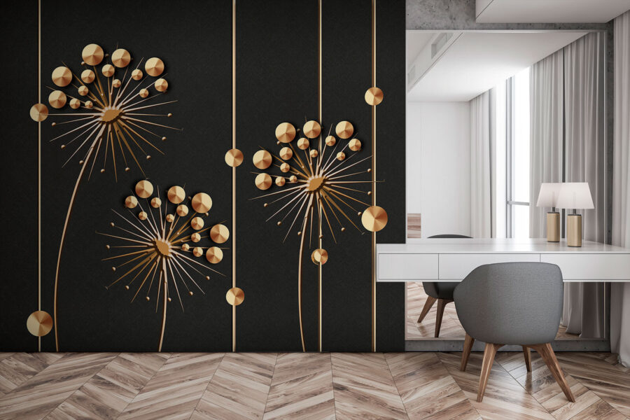 Elegant floral design in dark tones