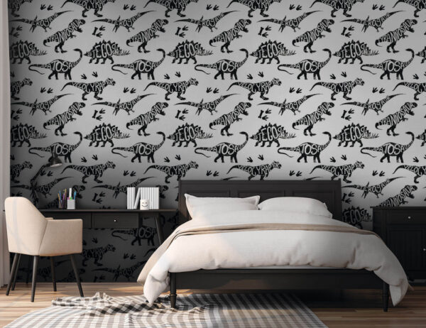 Pattern of dinosaurs with words Pattern of dinosaurs with words