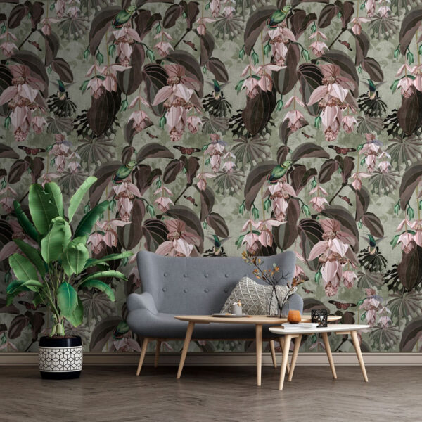 Pattern of flowers and birds Pattern of flowers and birds