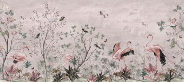 Wallpaper with birds and plants Wallpaper with birds and plants