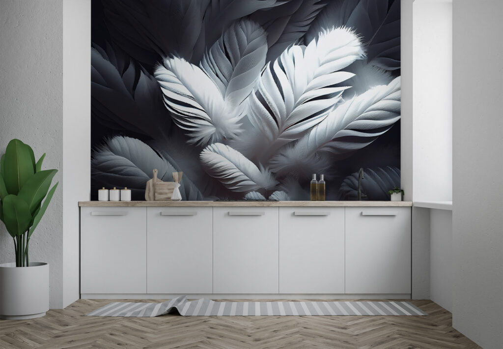 Group of white feathers Group of white feathers