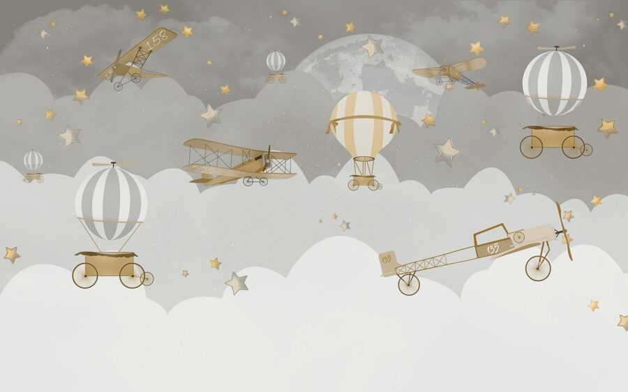 Wall murals Group of airplanes in the sky - Image 8