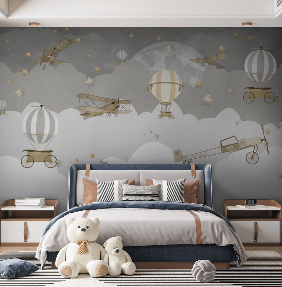 Wall murals Group of airplanes in the sky - Image 2