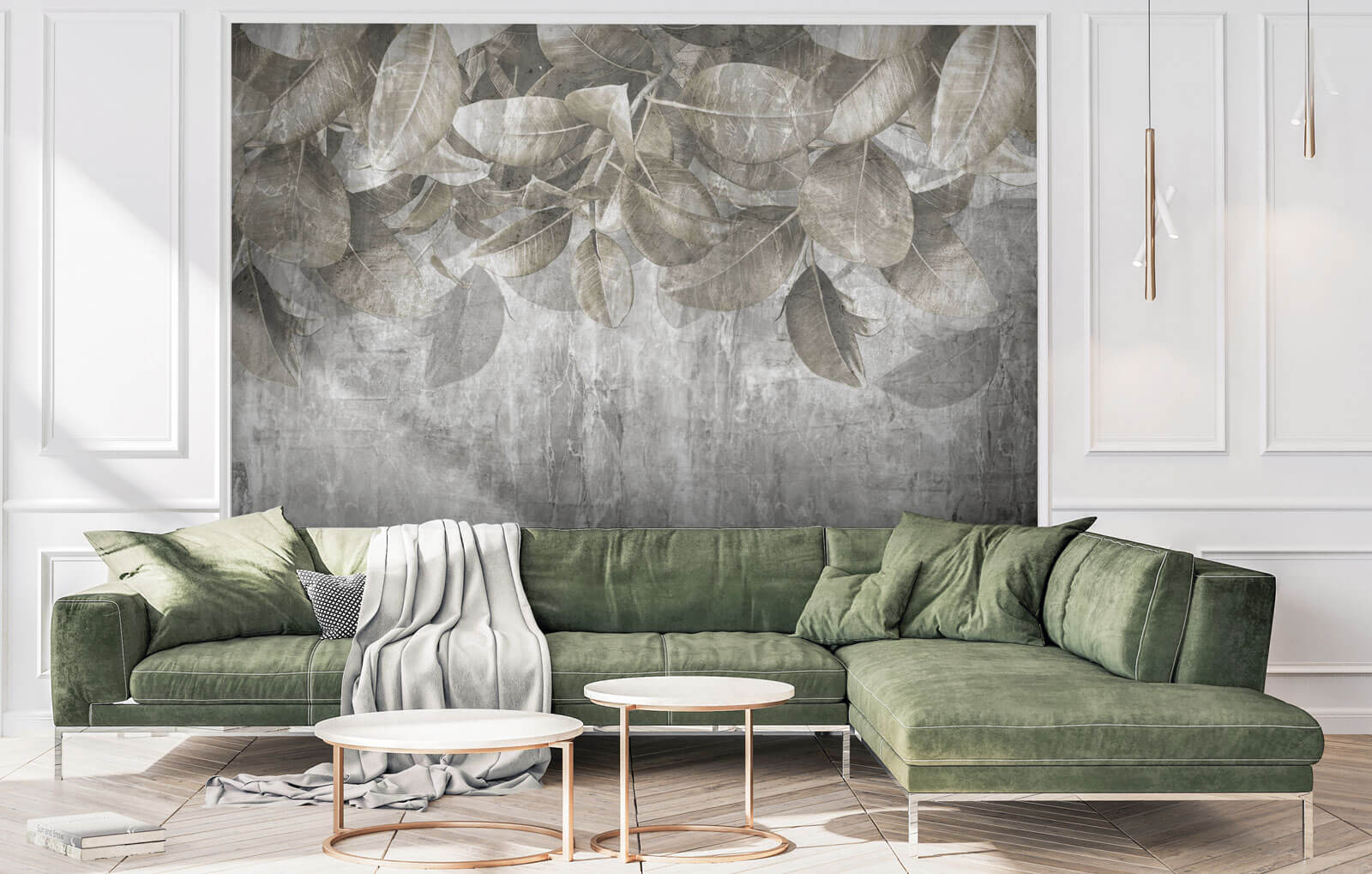 Gentle leaves on textured backdrop u73887pig1m - Gentle leaves on textured backdrop - tegory