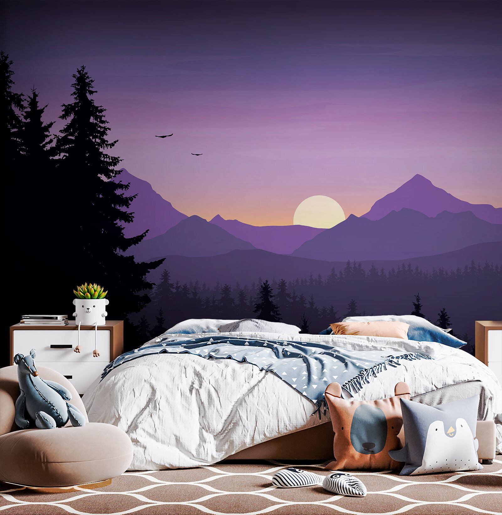 Landscape with trees and mountains u73938pir1m - Landscape with trees and mountains - tegory