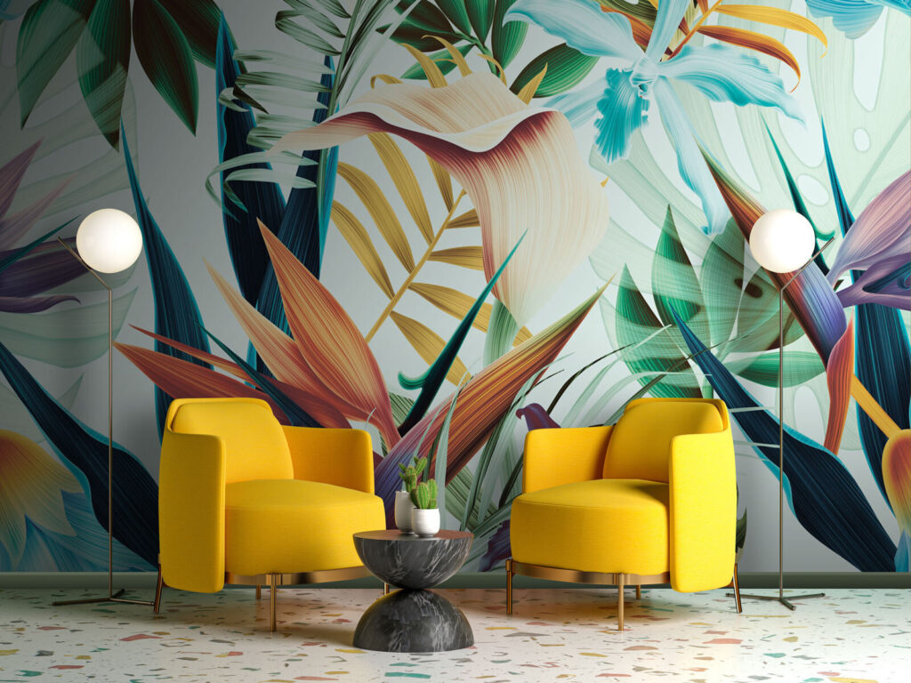 Colorful floral pattern with flowers Colorful floral pattern with flowers