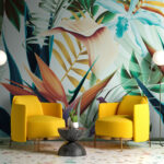 Wall murals Colorful floral pattern with flowers