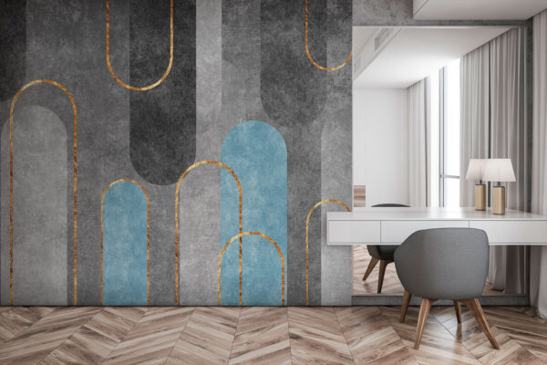 Wall murals Abstract shapes in muted tones (SKU: u74069) Wall murals Wall murals Abstract shapes in muted tones (SKU: u74069)