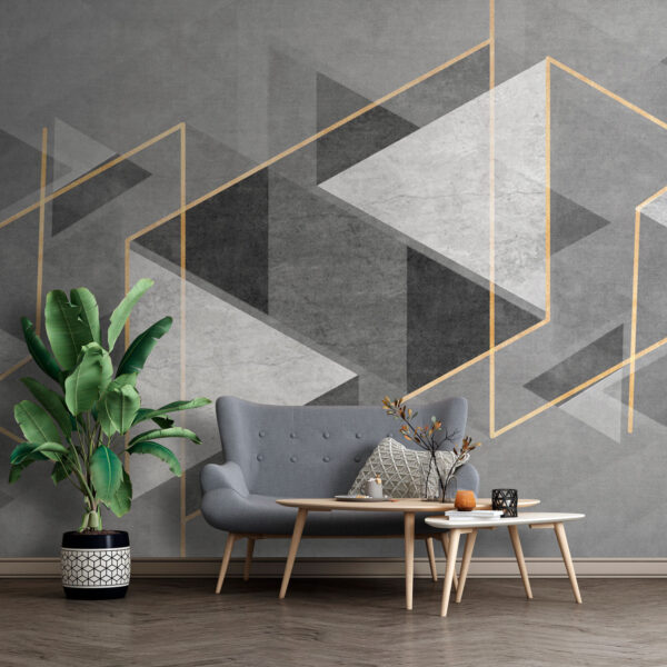 Grey and white geometrical design Grey and white geometrical design