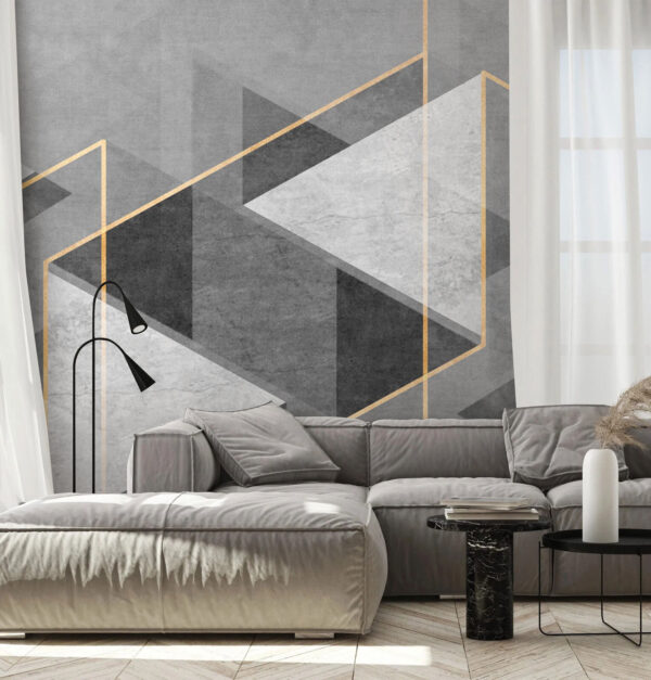Grey and white geometrical design Grey and white geometrical design