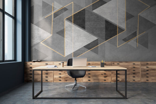 Grey and white geometrical design Grey and white geometrical design