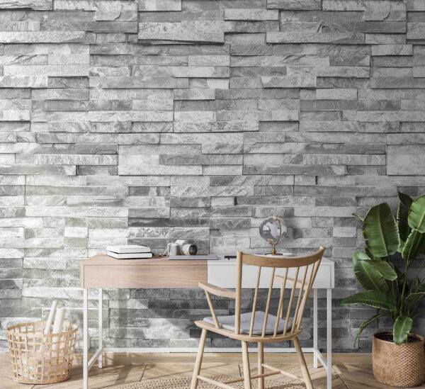 Textured stone wall in monochrome design. Textured stone wall in monochrome design.