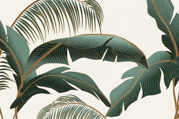 Tropical leaves on a light background Tropical leaves on a light background