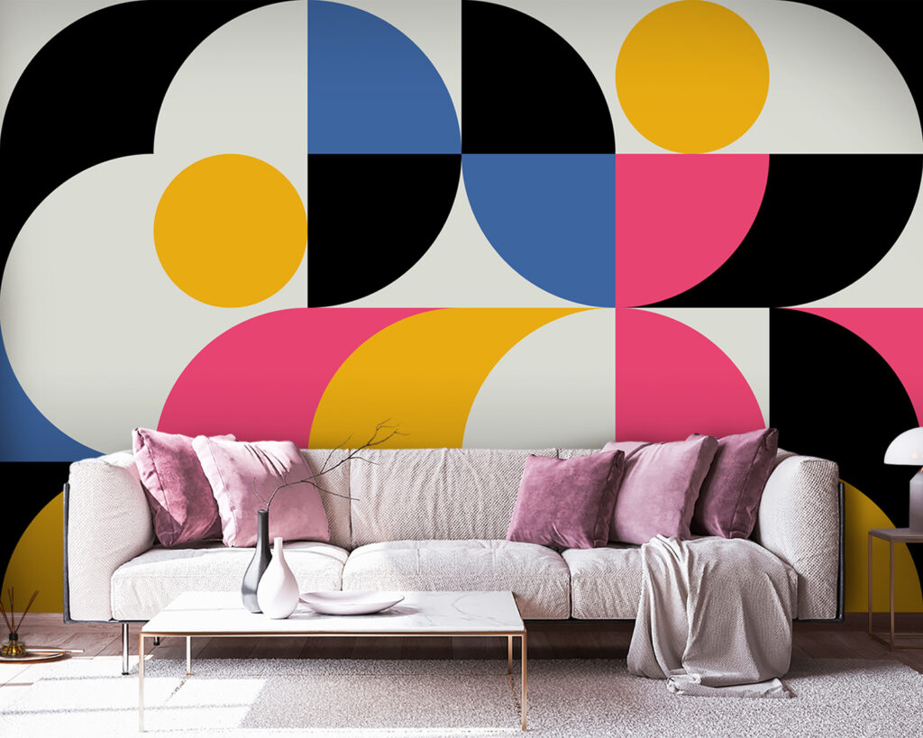 Colorful circles and squares