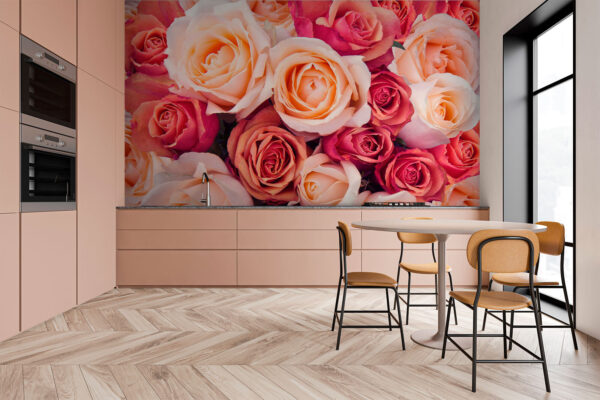 Group of pink and white roses Group of pink and white roses