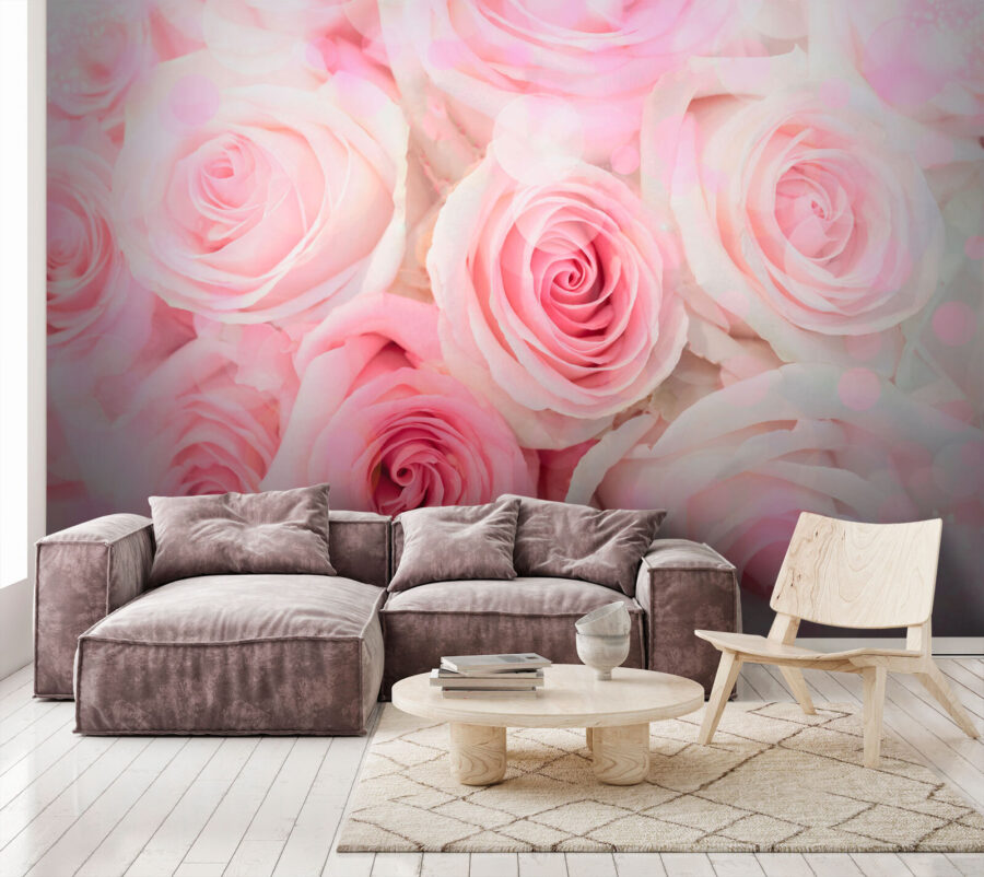 Wall murals Group of pink roses - Image 3