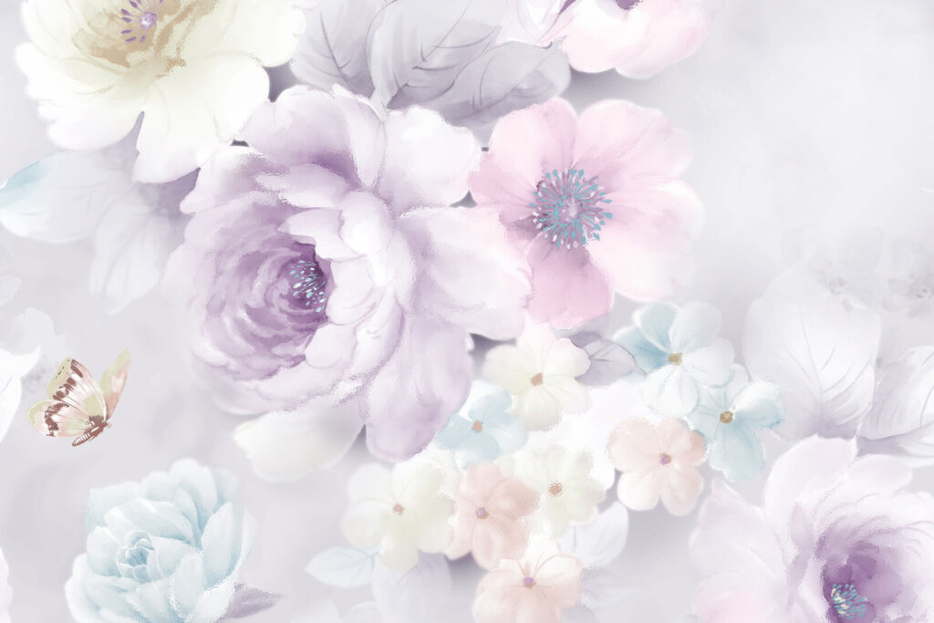 Soft blooms in pastel hues Soft blooms in pastel hues