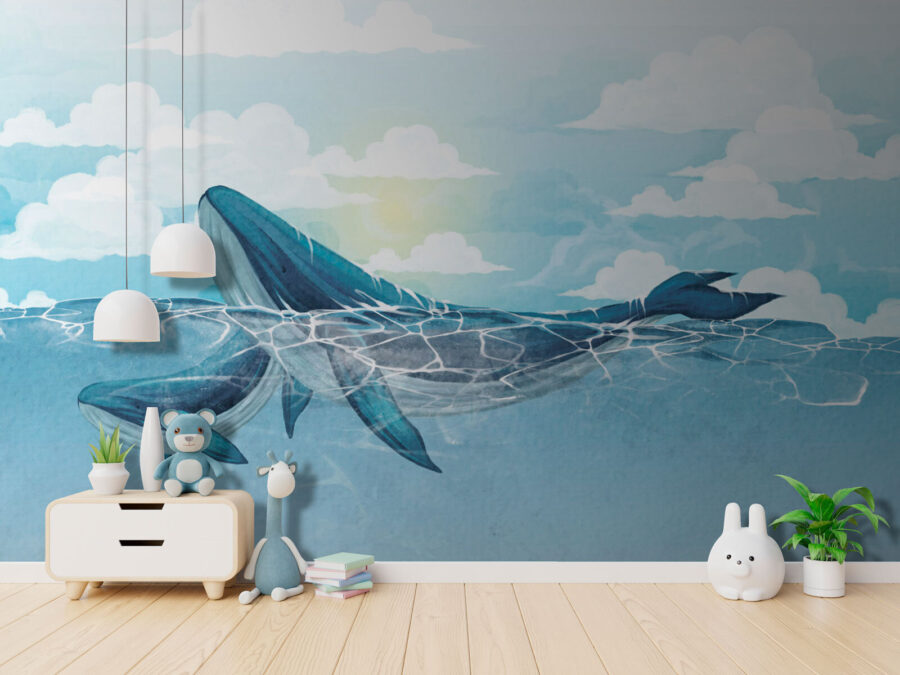 Whale swimming in the water