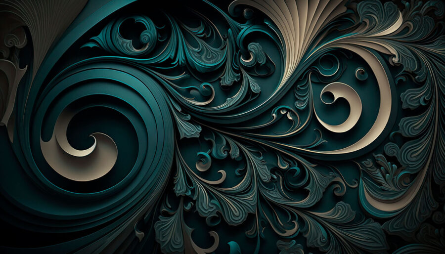 Elegant swirls and intricate designs.