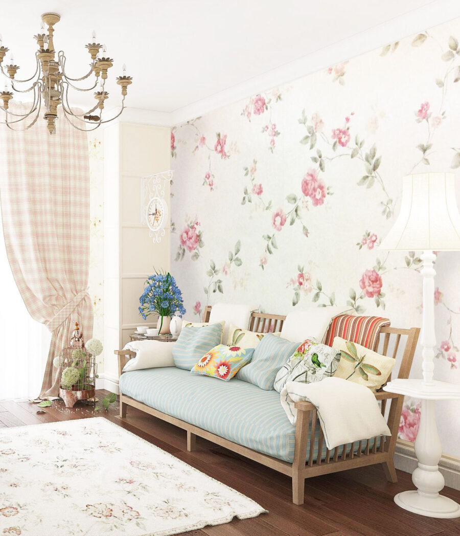 Floral pattern on a wall