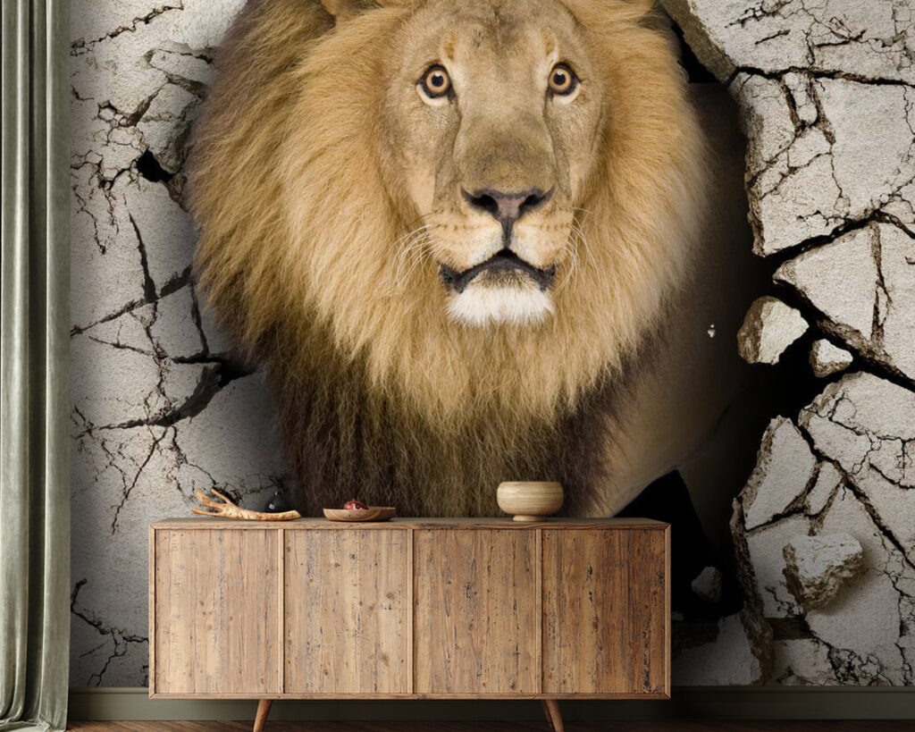 u77849pig21m 1024x819 - Lion walking through a crack wall - tegory