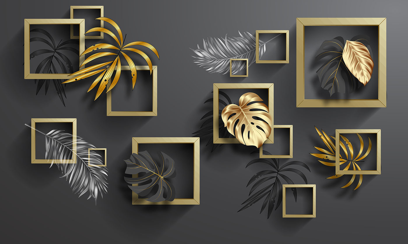 Elegant foliage in geometric harmony