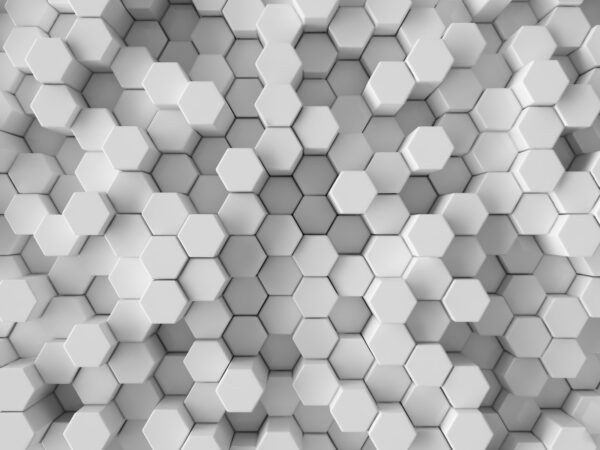 Group of white hexagons Group of white hexagons