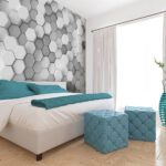 Wall murals Group of white hexagons