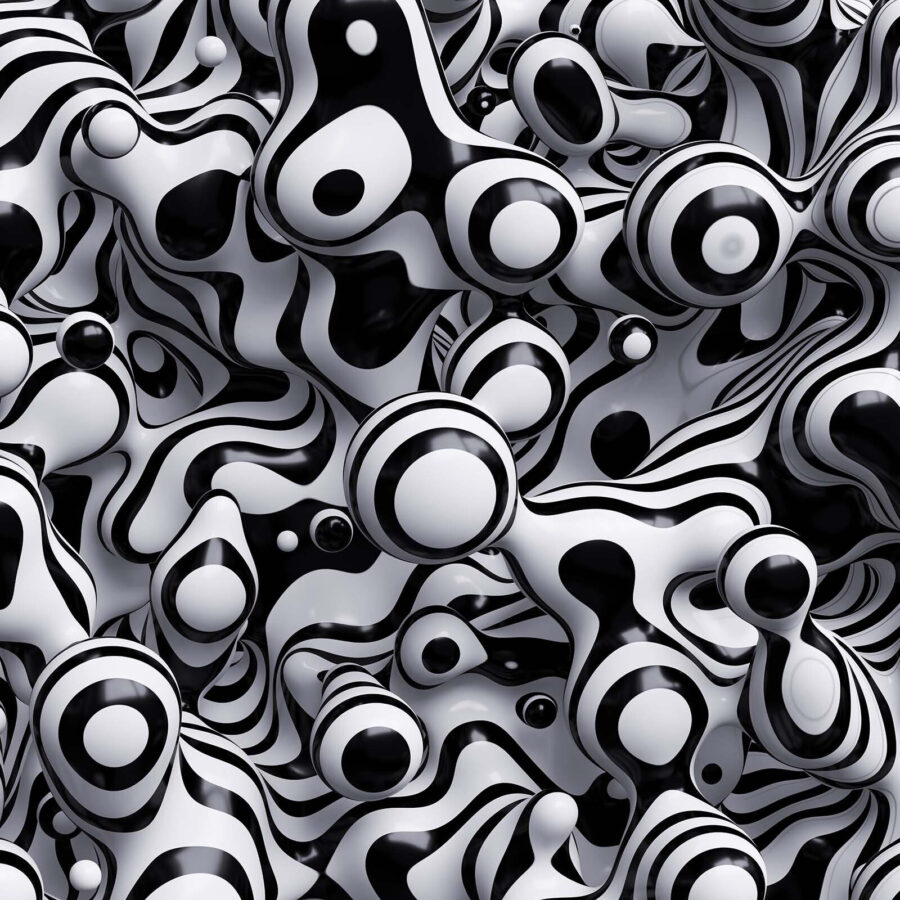 Black and white striped object Black and white striped object
