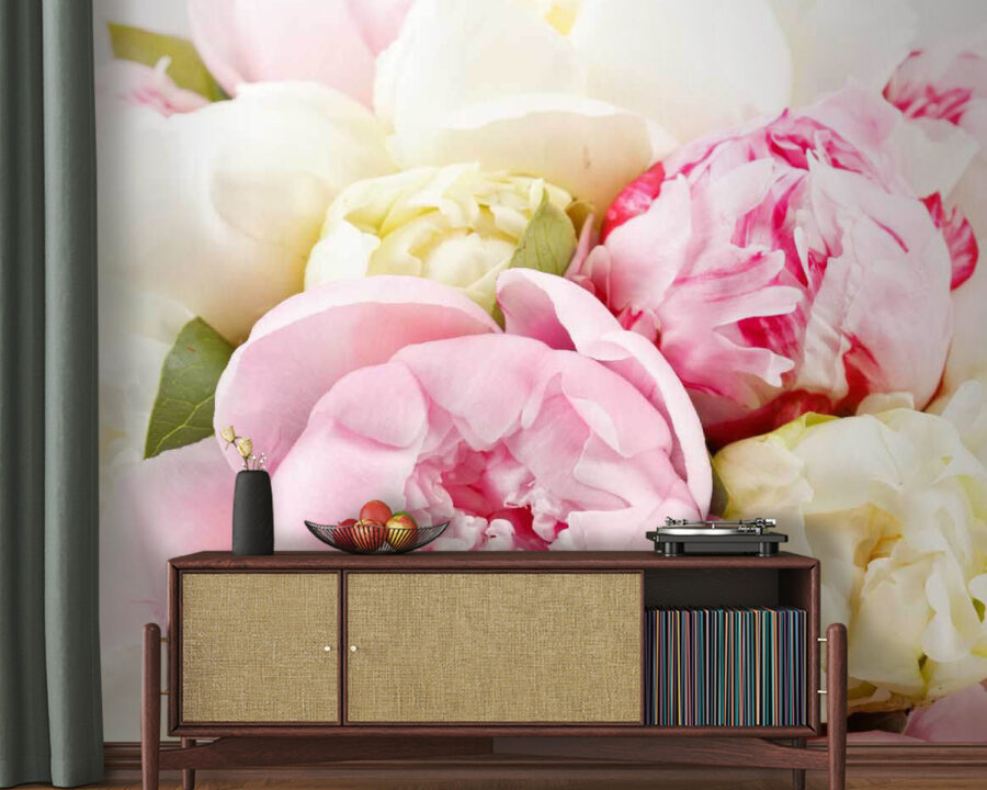 Wall murals Bouquet of pink and white flowers - Image 2