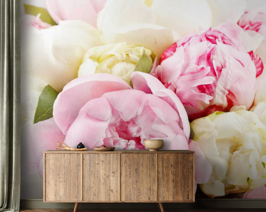 Wall murals Bouquet of pink and white flowers - Image 3
