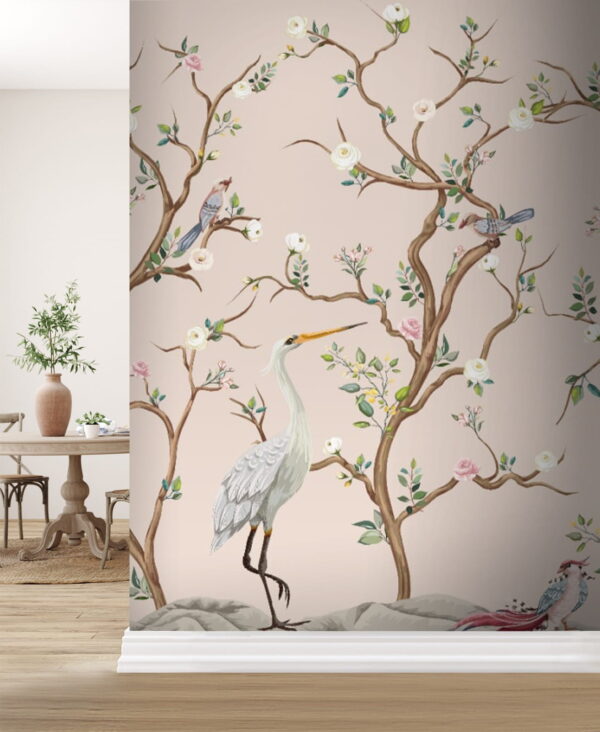 Wallpaper with birds and flowers u79607pih1 600x732 - Wallpaper with birds and flowers - tegory