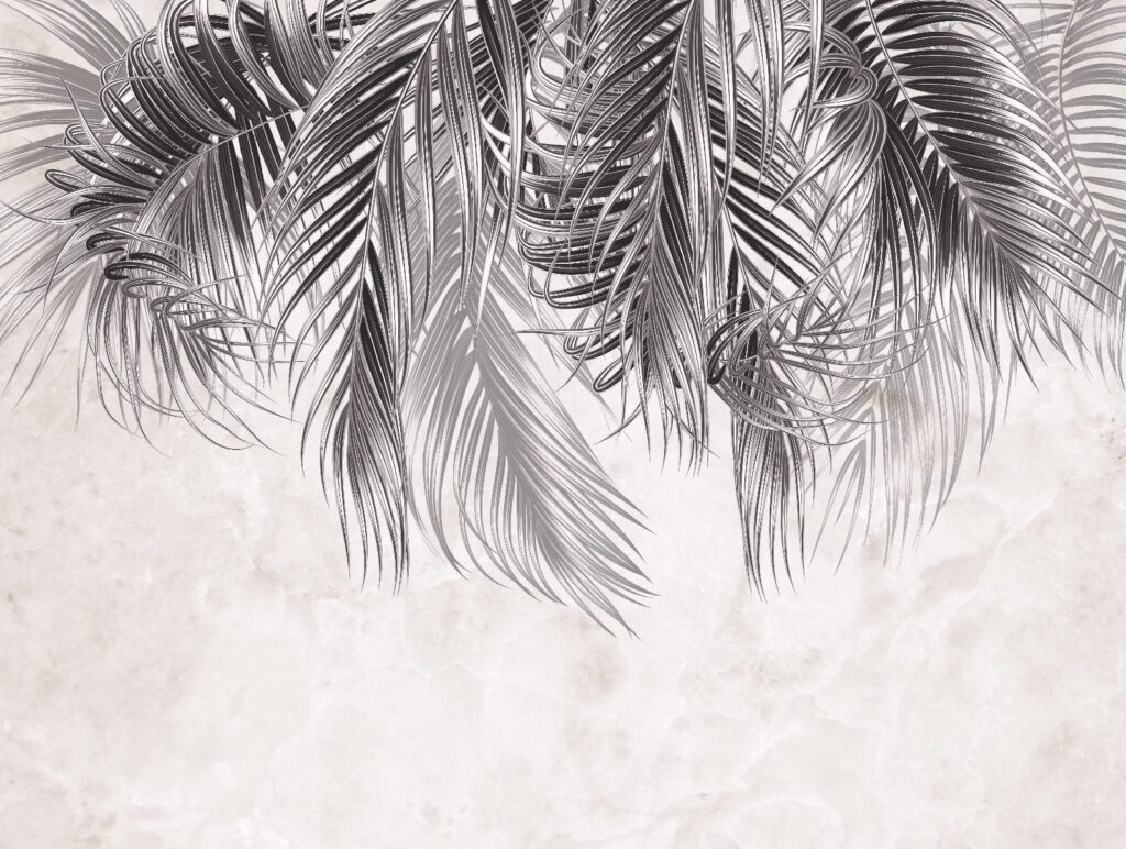 Elegant palm leaves on light background Elegant palm leaves on light background