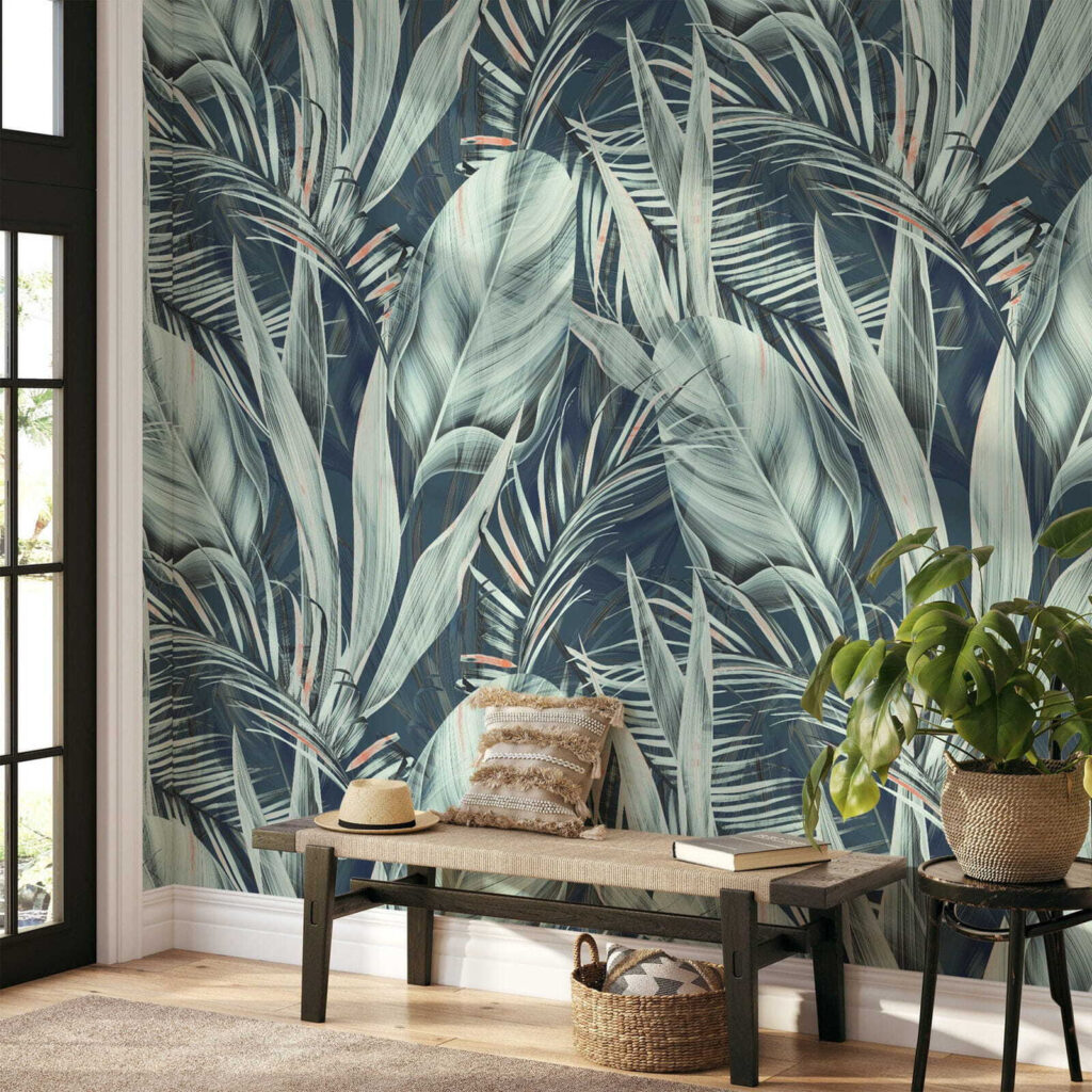 Tropical foliage in serene colors u79675pih1m 1024x1024 - Tropical foliage in serene colors - tegory